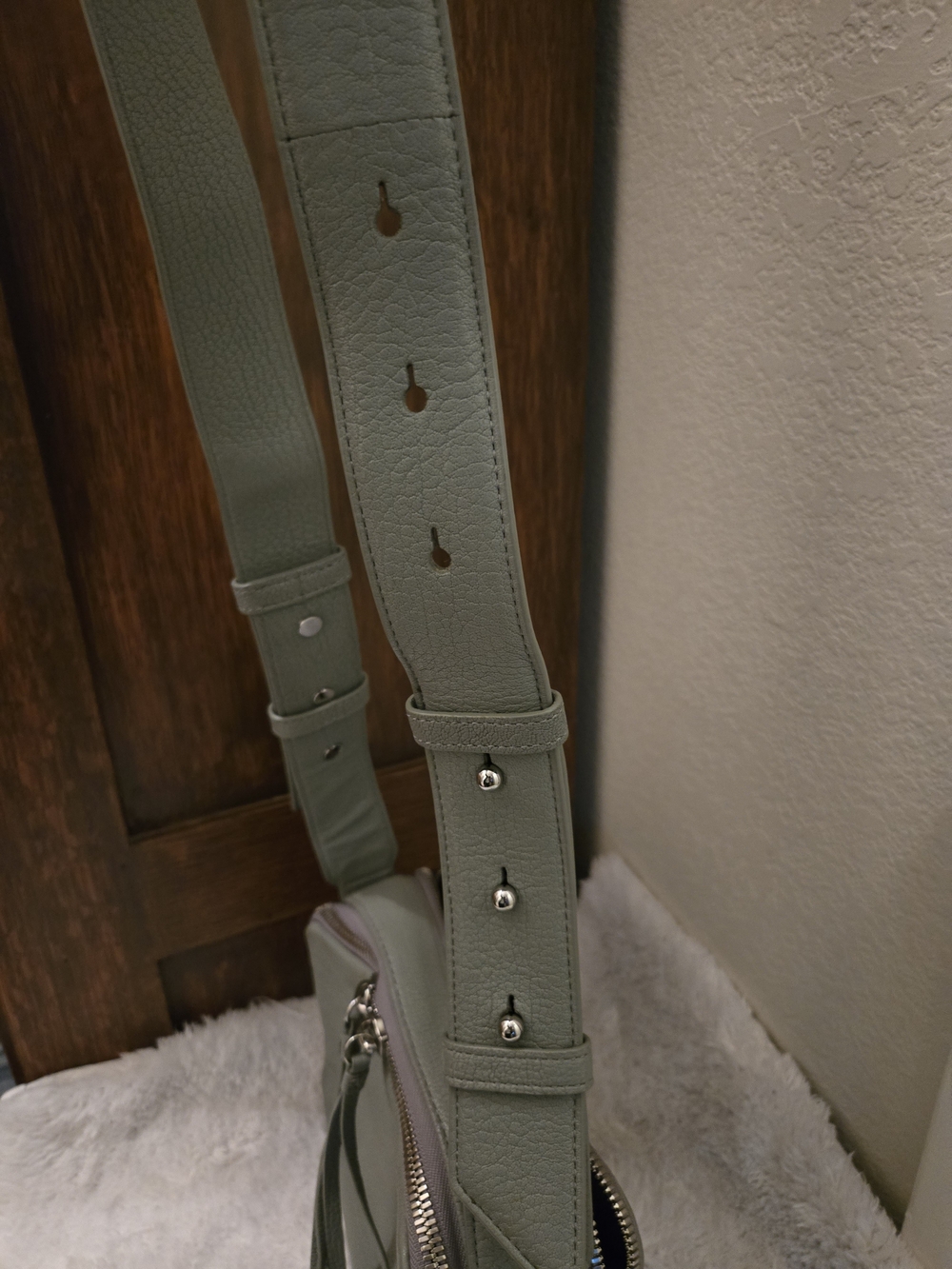 All Saints Women's Leather Crossbody Bag in Dove Gray allsaints - Picture 2 of 5